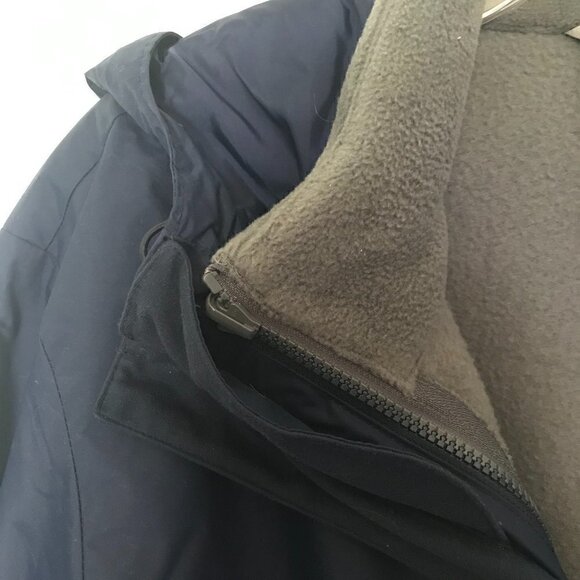 Columbia navy Interchange jacket with zip in/out gray fleece lining jacket, L - Picture 5 of 9